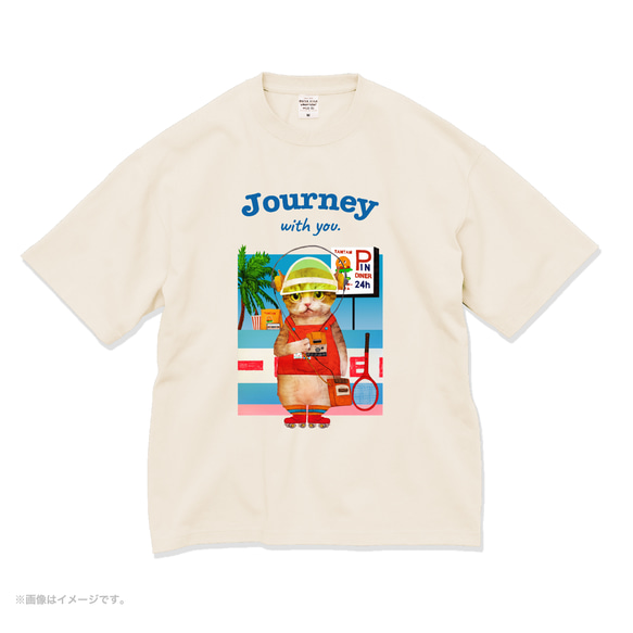 厚みのあるBIGシルエットTシャツ「Journey with you 80s」/送料無料 6枚目の画像