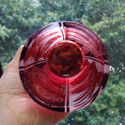 「カーネーション」花器　母の日　赤　サンドブラスト 13枚目の画像