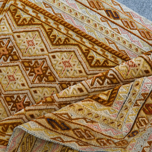 アフガニスタンマシュワニキリム 手織り絨毯size:115㎝ × 76cm