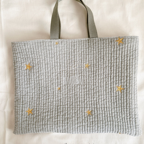 お名前刺繍】ミニサイズヌビレッスンバッグ レッスンバッグ A li'i
