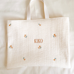 【お名前刺繍】ミニサイズヌビレッスンバッグ 2枚目の画像