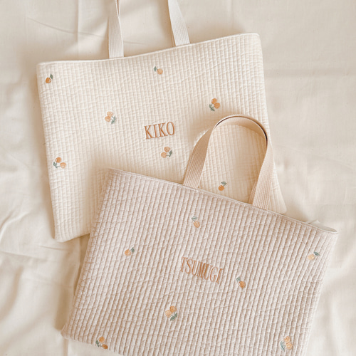 お名前刺繍】ミニサイズヌビレッスンバッグ レッスンバッグ A li'i
