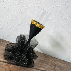 グラスドレス（黒）　ウエディング　結婚式　ウェルカムスペース　プレゼント 2枚目の画像