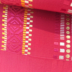 名古屋deパタパタ　博多織　胴巻き～105センチ　大人の赤紫色 4枚目の画像