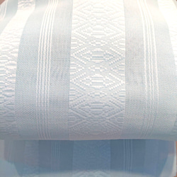 二部式つけ帯　銀座スタイル　紗　水色の博多織　化繊 4枚目の画像