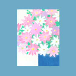 原画 ・花の絵/ＳО張キャンバス 3枚目の画像