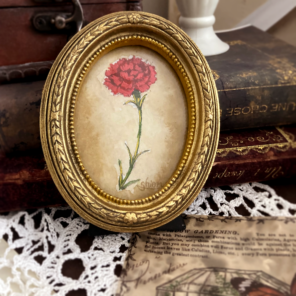 【絵画作品】カーネーション【額付き】