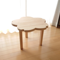 さくら・桜型 ミニ テーブル 可愛い かわいい 木工 家具 木テーブル 5枚目の画像