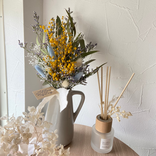 Natural＊ミモザとネイティブスワッグ☆ドライフラワースワッグ♡