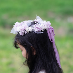 花かんむり ピンク色 お花 大人サイズもオーダー可】プリザーブドフラワー花冠 ピンク/花
