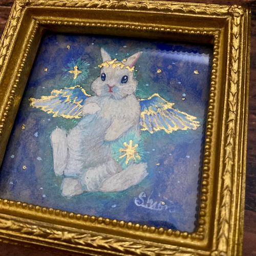 絵画・額縁・版画・芳岡ひでき・可愛い・うさぎ・蝶々・美術品・インテリア・雑貨 絵画・額縁・版画・芳岡ひでき・可愛い・うさぎ・蝶々・美術品