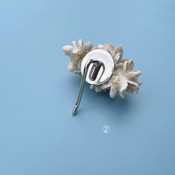 フラワーコーンポニーフック / Pearl white①〜② 8枚目の画像