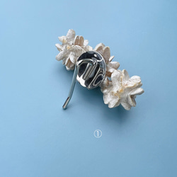 フラワーコーンポニーフック / Pearl white①〜② 4枚目の画像