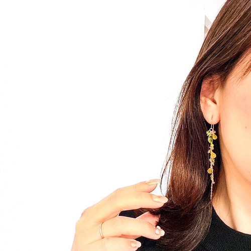 14kgf/spring garden ペリドットxイエローオニキスxピンクトルマリン