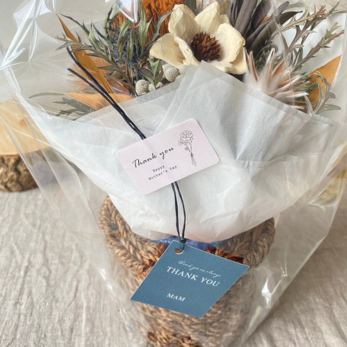 creema限定母の日2025 ボタニカル ネイティブフラワー 花瓶付き ドライ