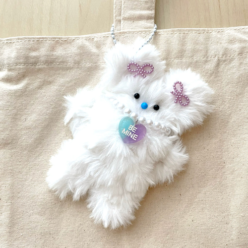 韓国大人気のかわいいモール人形♪☆ミンク・ホワイト(完成品