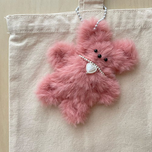 韓国大人気のかわいいモール人形♪☆ミンク・くすみピンク(完成品 