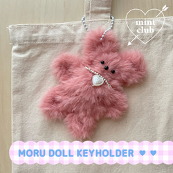 カントリードール♡ハンドメイド♡お人形♡サーモンピンク小花柄♡ カントリードール ピンクの花柄 サーモンピンクのヘアー その他人形