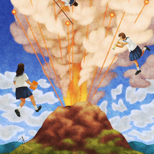 火山の観察 : 2024／ジクレー版画 絵画 青田蛙舎 通販 17616244