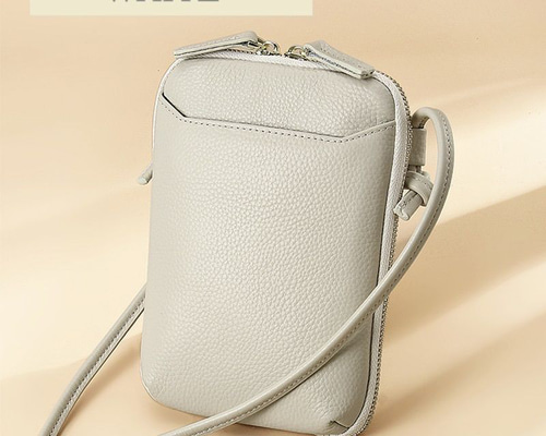 ショルダーバッグ ホワイト 白 本革 スマホ レザー ポーチ ポシェット