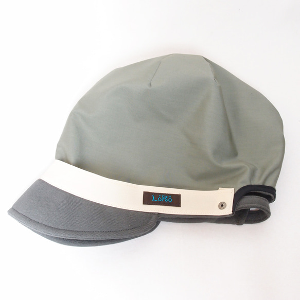 フレンチピッコロ・スウェット/フリーサイズ UV たためる帽子 風に飛ばない帽子　 14枚目の画像