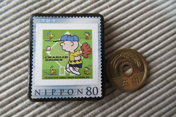 日本　プレミア切手ブローチ811 3枚目の画像