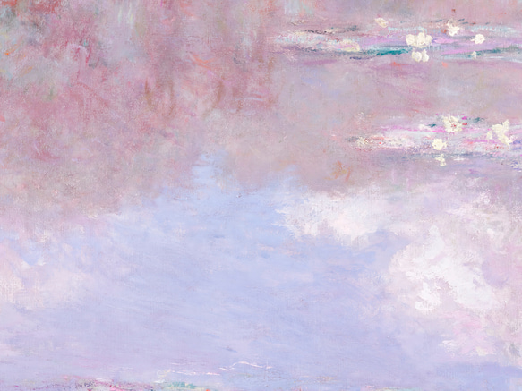 モネ　アートポスター　睡蓮の池　風景画　ラベンダー色　空　アンティーク　おしゃれポスター　紫　インテリアポスター　横長 9枚目の画像