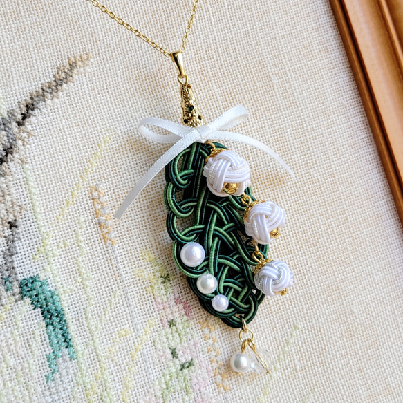 水引の鈴蘭のネックレス ネックレス・ペンダント Odd-Eye 通販