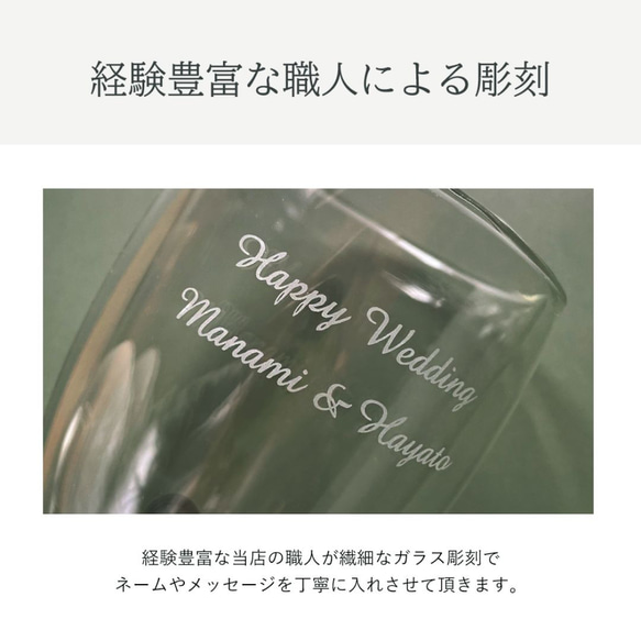 名入れ ペア グラス 結婚祝い ボダム ビストロ ダブルウォールグラス  300ml  コップ セット 5枚目の画像