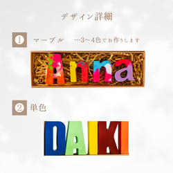 ※受注生産※クレヨン 数字とお名前 出産祝いにもおすすめ 2文字〜10文字 5枚目の画像