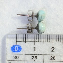(1 件/出口) 銅亞馬遜石耳環（6 毫米/鈦柱） 第5張的照片