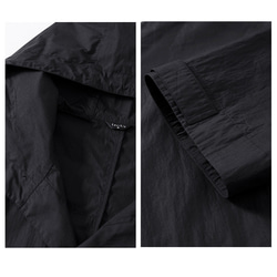 フード付きパーカ　アウトドアフード付きジャケット　コットン混紡作業着風ジャケット　ブラック　S-XL #522 13枚目の画像