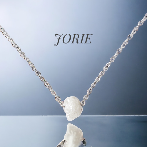 JORIE】天然ホワイトダイヤモンドの原石 ダイヤモンドネックレス 