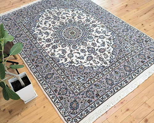 カシャーン産 最高級ペルシャ絨毯 ウール100％ 145ｃｍ×218ｃｍ　手織り カシャーン産 最高級ペルシャ絨毯 ウール100％ 145cm×218cm