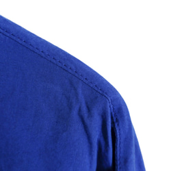 新！さわやかなブルーのシャツトップ  しなやかなコットンテンセル  ライトブルー 12枚目の画像