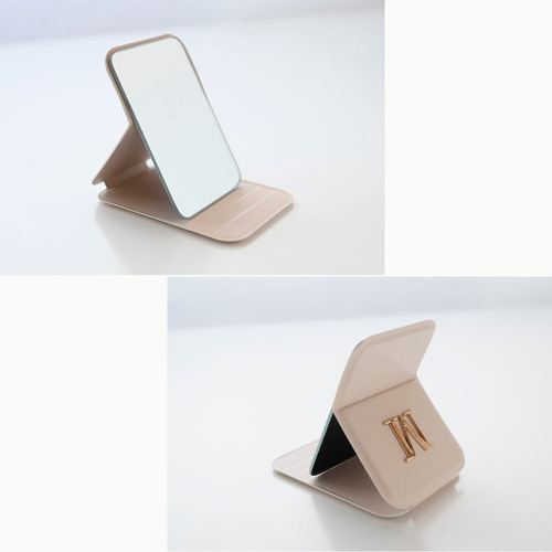 折りたたみ スタンドミラー イニシャルパーツ 】 コンパクトミラー