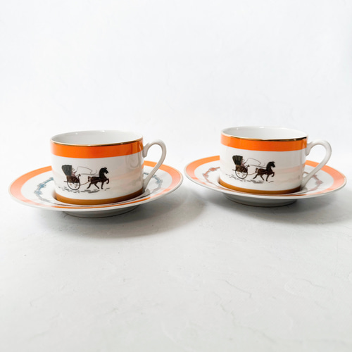 新品/未使用】ポーセラーツ/カップ＆ソーサー2客セット マグカップ