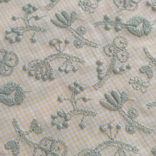 C&S field of flower ミナペルホネン《check pinkish yellow