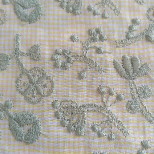 C&S field of flower ミナペルホネン《check pinkish yellow》 生地