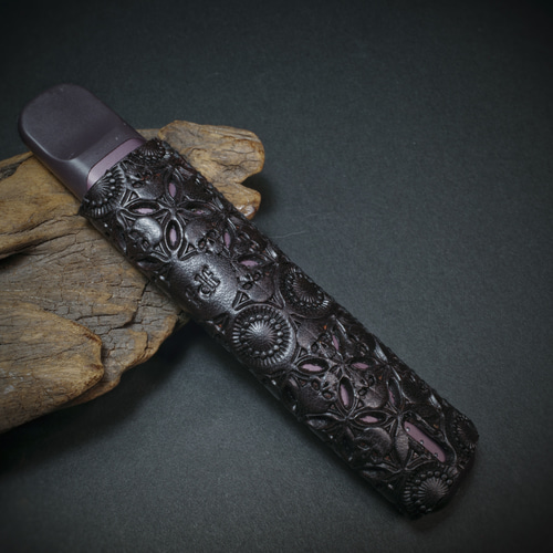 DR.VAPE 3】 ドクターベイプ3 レザーカバー 〝髑髏混〟漆黒 透彫
