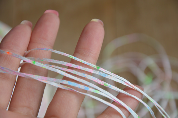 手染め糸　コットンリリー　marble　neon②  nijiyarn 4枚目の画像