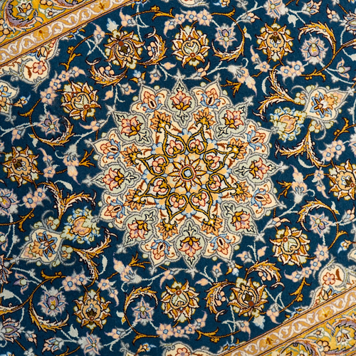 123×85cm【ペルシャ手織り絨毯 イスファハン産 アツトリアン房 123×85cm【ペルシャ手織り絨毯 イスファハン産 アツトリアン房