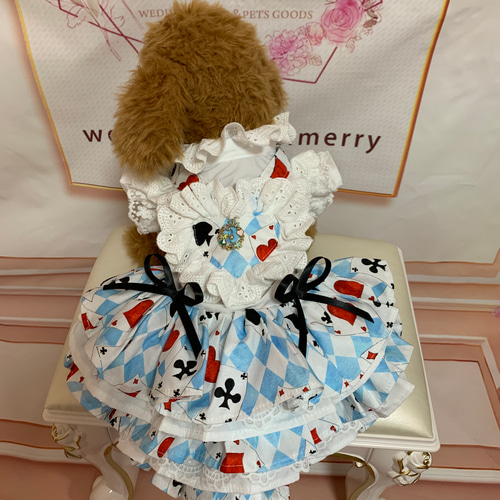 犬猫うさちゃん服 アリスのふりふりワンピース ペット服