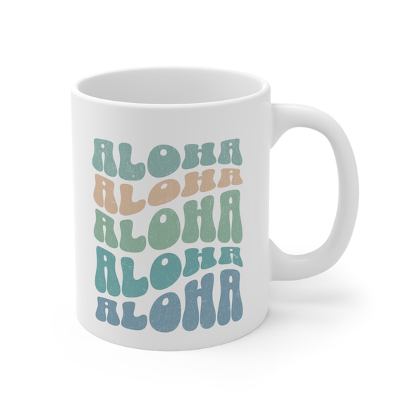 ALOHA HAWAII マグカップ アロハ ハワイ ビーチスタイル コーヒーカップ 4枚目の画像
