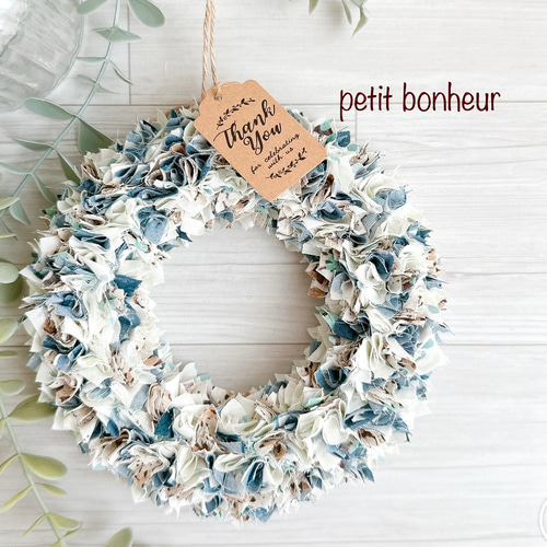 幸せ運ぶファブリックリース リース petit bonheur 通販
