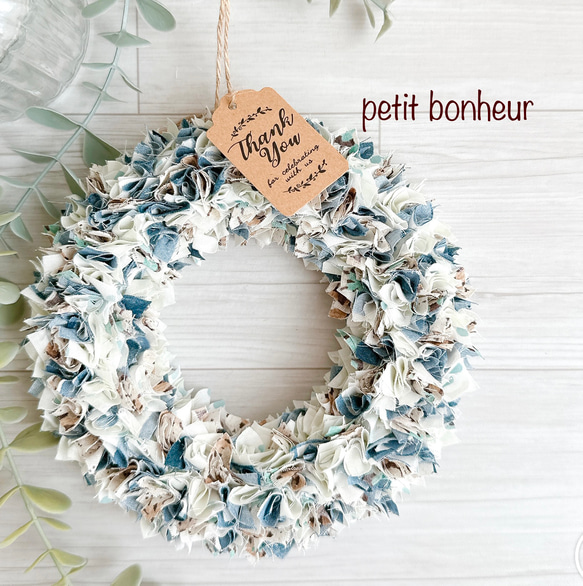 幸せ運ぶファブリックリース リース petit bonheur 通販