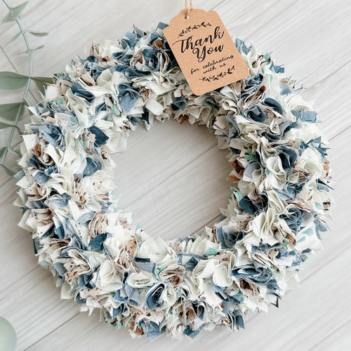 幸せ運ぶファブリックリース リース petit bonheur 通販 17618396