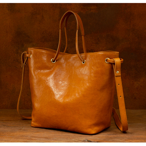 大容量植物タンニン鞣し牛革トートバッグ 2way本革ショルダーバッグ