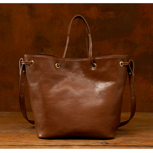 大容量植物タンニン鞣し牛革トートバッグ 2way本革ショルダーバッグ