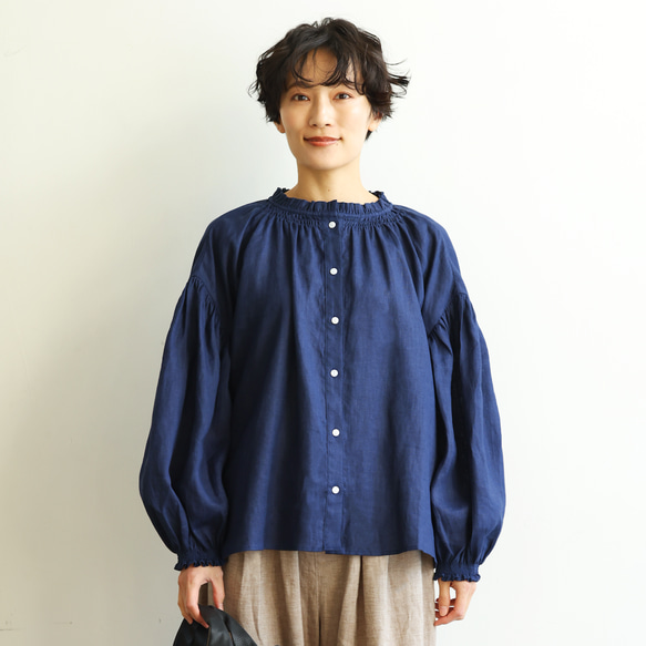 レオナール　ブラウス40号 LEONARD レオナール 花柄 長袖 トップス ブラウス シルク 40 黒